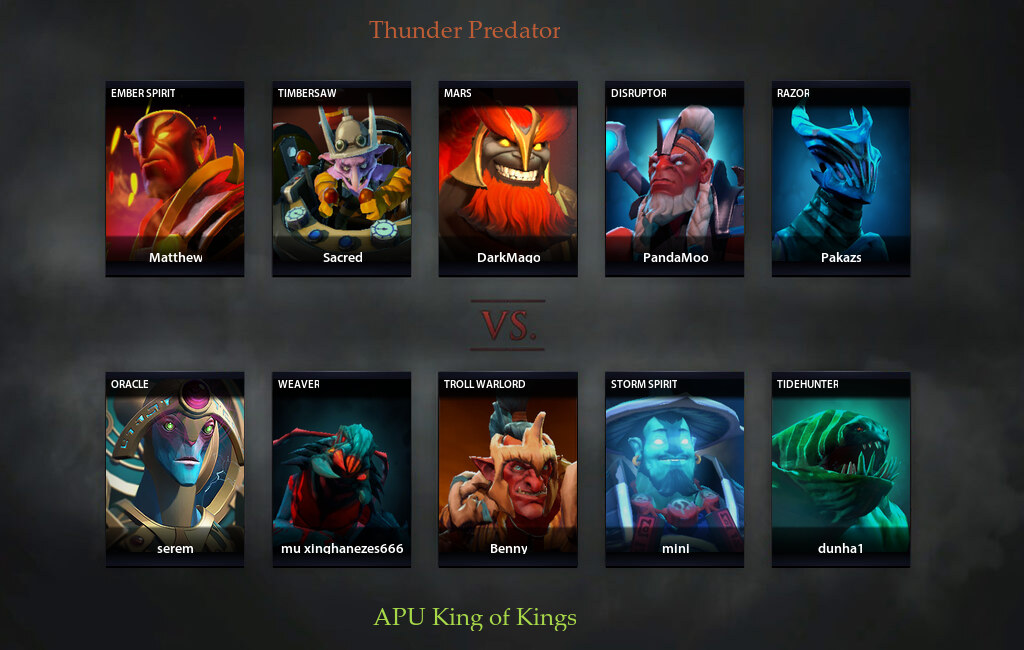 Thunder Vs Apukings Match On Bts Pro Series S Dota