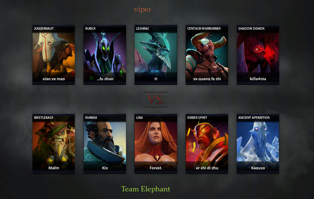 Elephant Vs Viper Match 19072019 On Redrain Cup S4 Dota 2