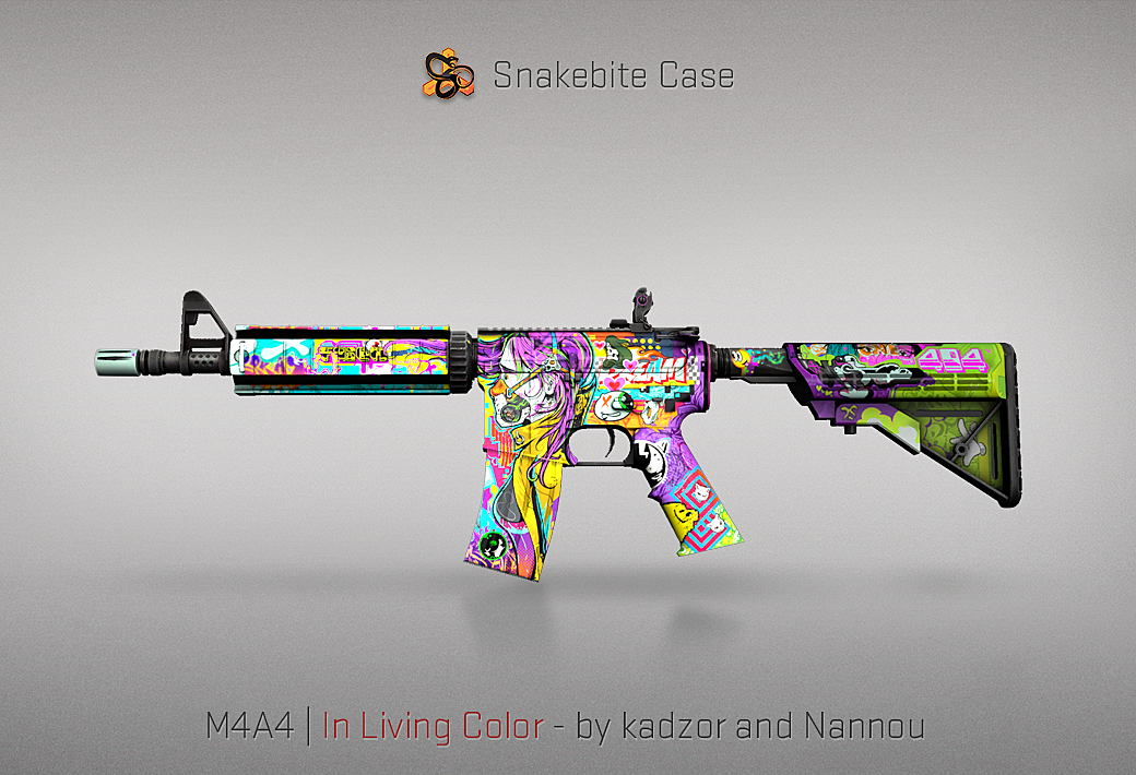 Скины cs go кейс. М4а4 living color. m4a4 скины кс. м4 кс го скины. новый кейс в кс го snakebite case.